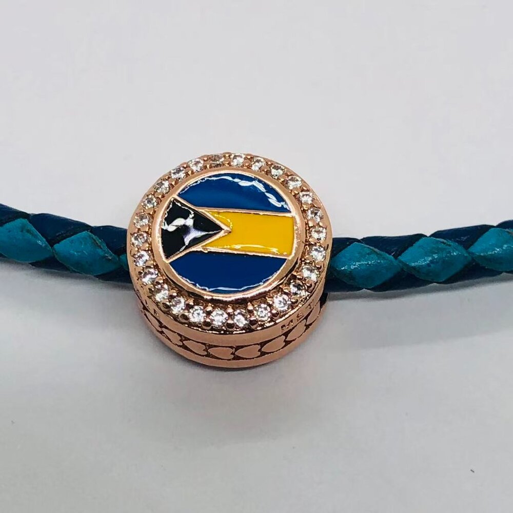 ✨✨Pandora Exclusive Bahamas Flag Charm  rose gold